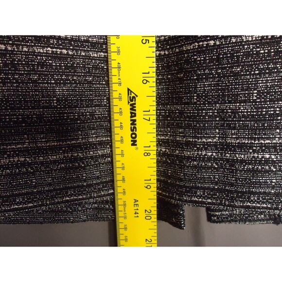 Ann Taylor Loft Outlet Pencil Skirt Black/White Print Zip W/Pockets Lined Size 8 - Picture 7 of 9